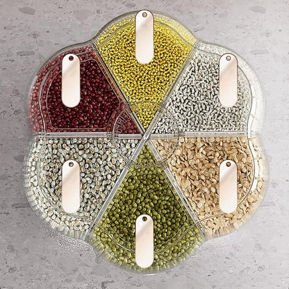 6 Grid Rotating Grain Container full product view