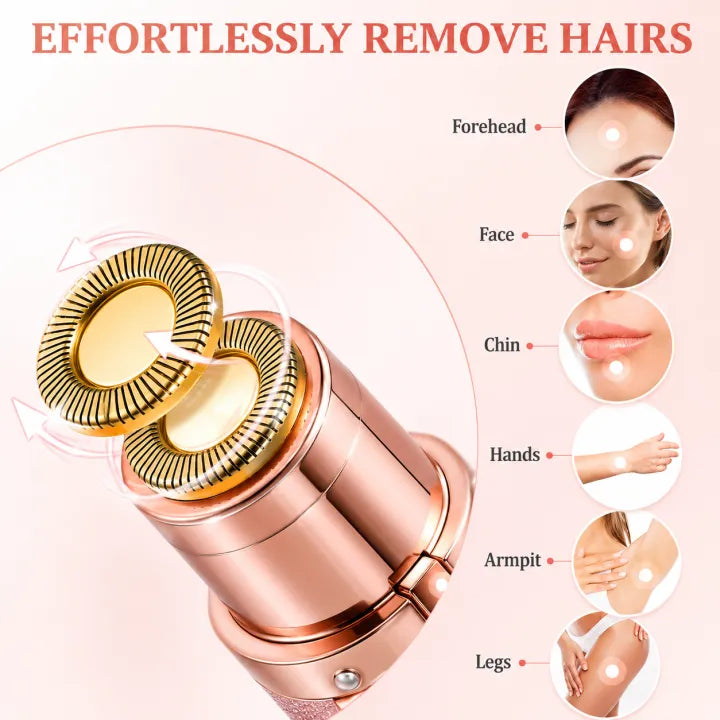 2-in-1 Rechargeable Electric Face Hair Remover