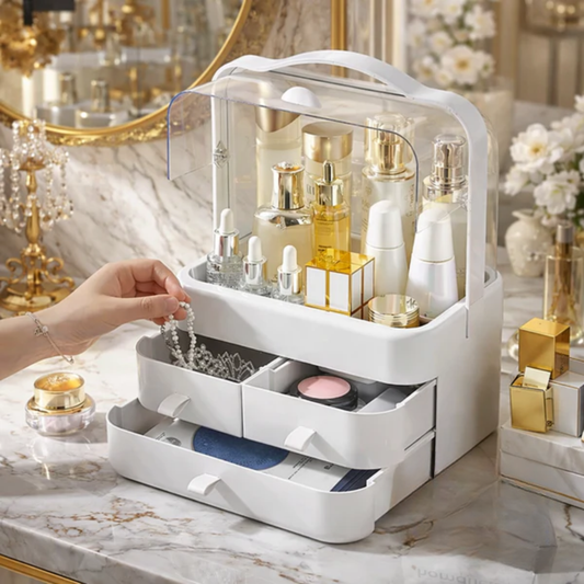 Acrylic Double Door Cosmetic Organizer