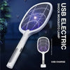 Rechargeable Electric Mosquito Bat with UV Lamp & Stand