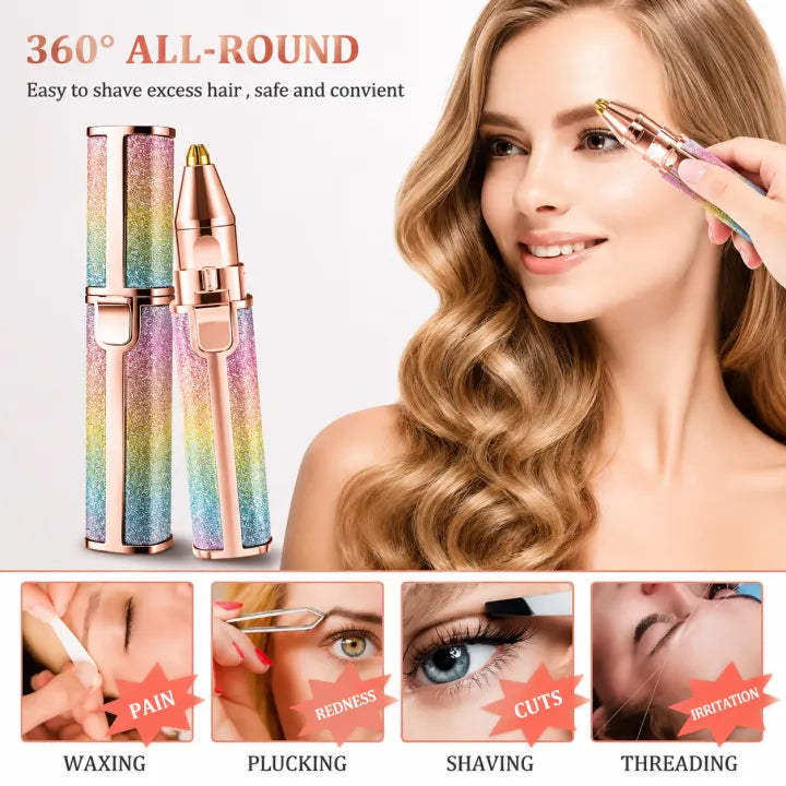 Painless Facial Hair Removal Device for Women in use