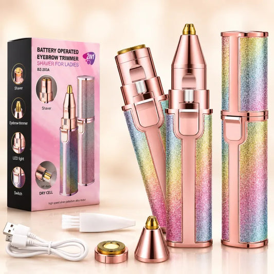 2-in-1 Rechargeable Electric Face Hair Remover