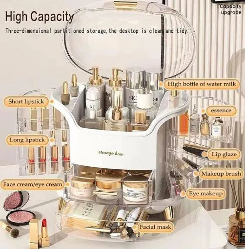 Countertop Luxury Makeup Organizer Box size dimensions